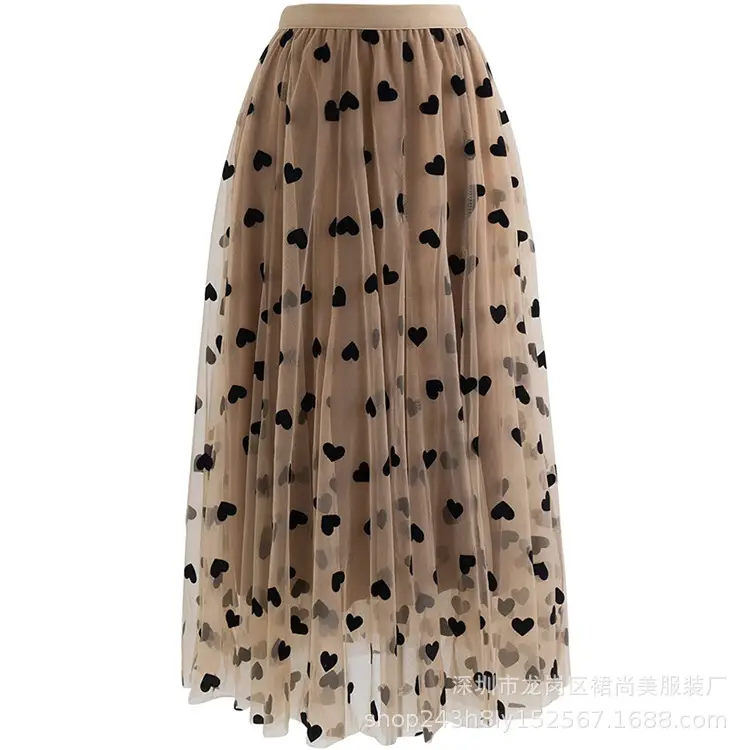 2022 French Style Floral Midi Dress with Fluffy Skirt - Image 2