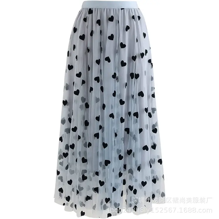 2022 French Style Floral Midi Dress with Fluffy Skirt - Image 3