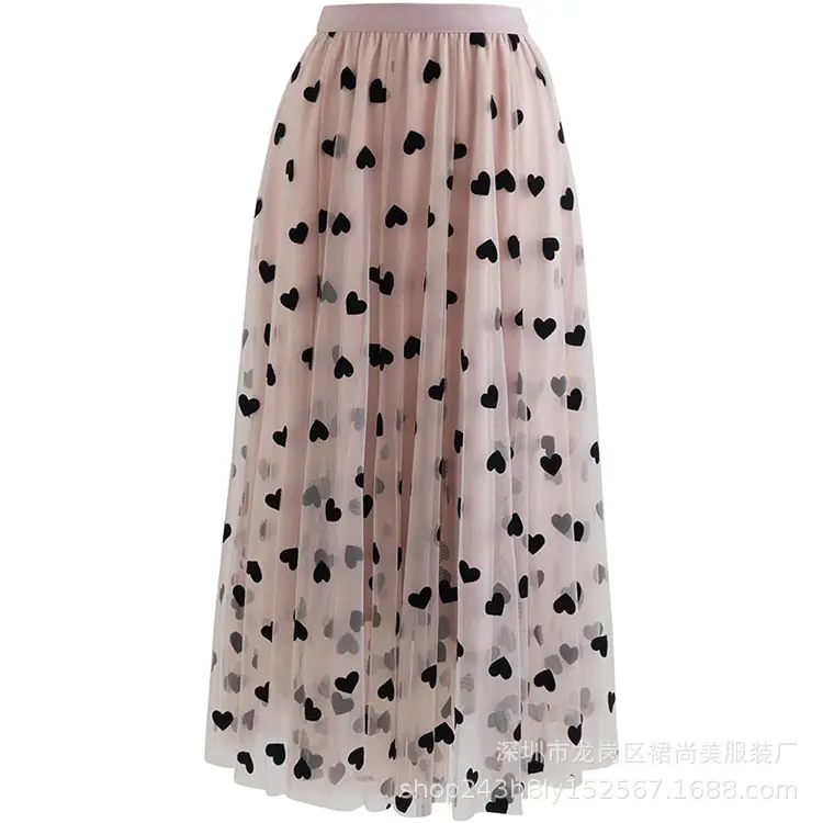 2022 French Style Floral Midi Dress with Fluffy Skirt - Image 4