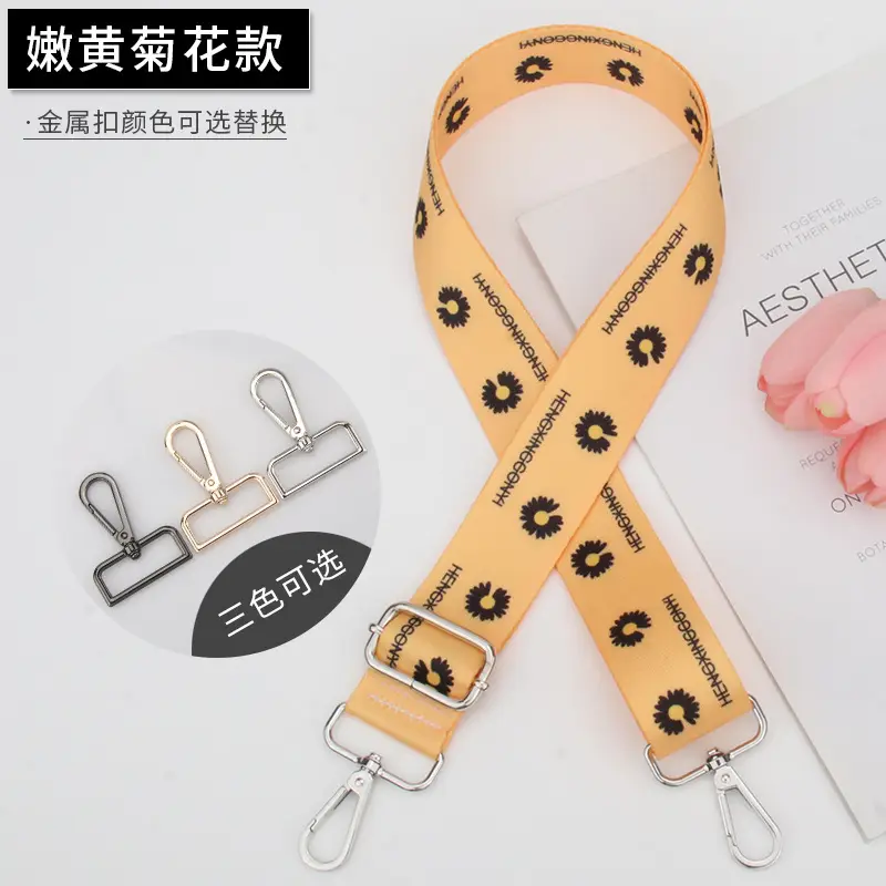 Orange Floral Crossbody Bag Strap Adjustable Multi Color - Image 11