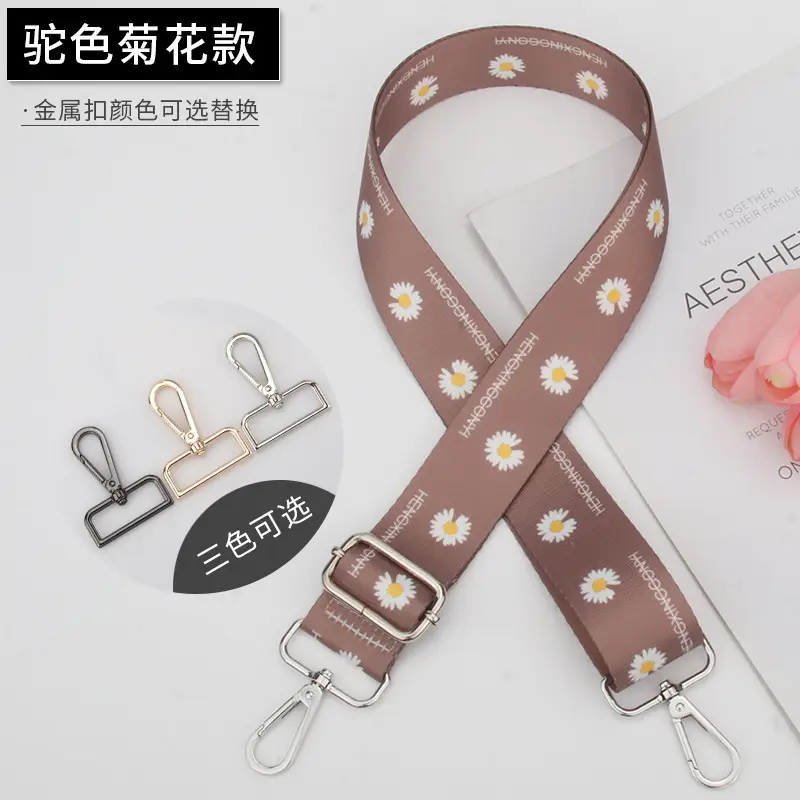 Orange Floral Crossbody Bag Strap Adjustable Multi Color - Image 14