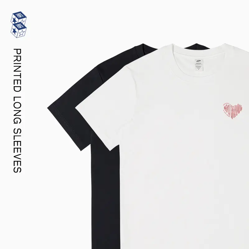 Women Pure Cotton Heart Print T-Shirt White - Image 5