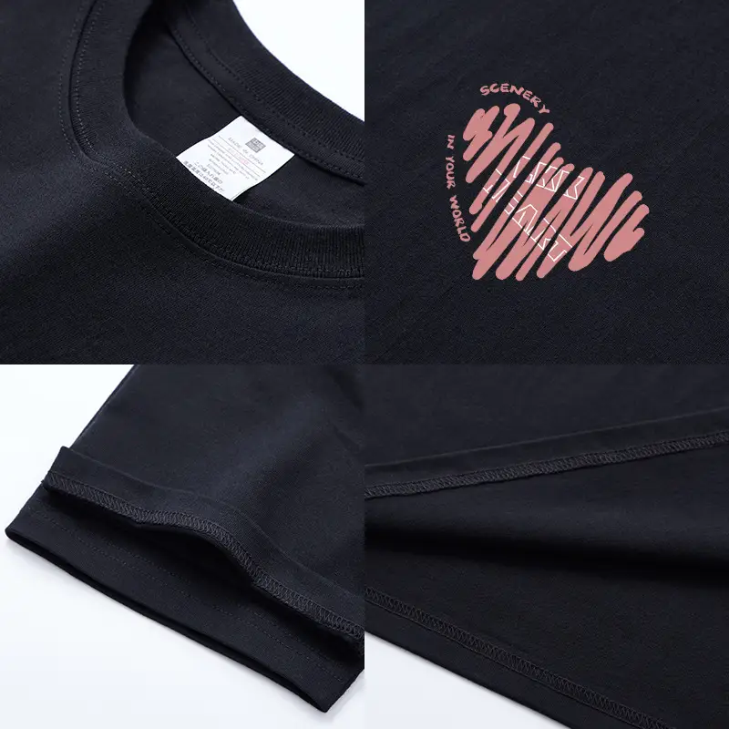 Women Pure Cotton Heart Print T-Shirt White - Image 6