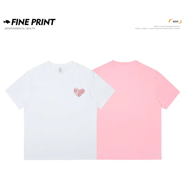 Women Pure Cotton Heart Print T-Shirt White — feature 6