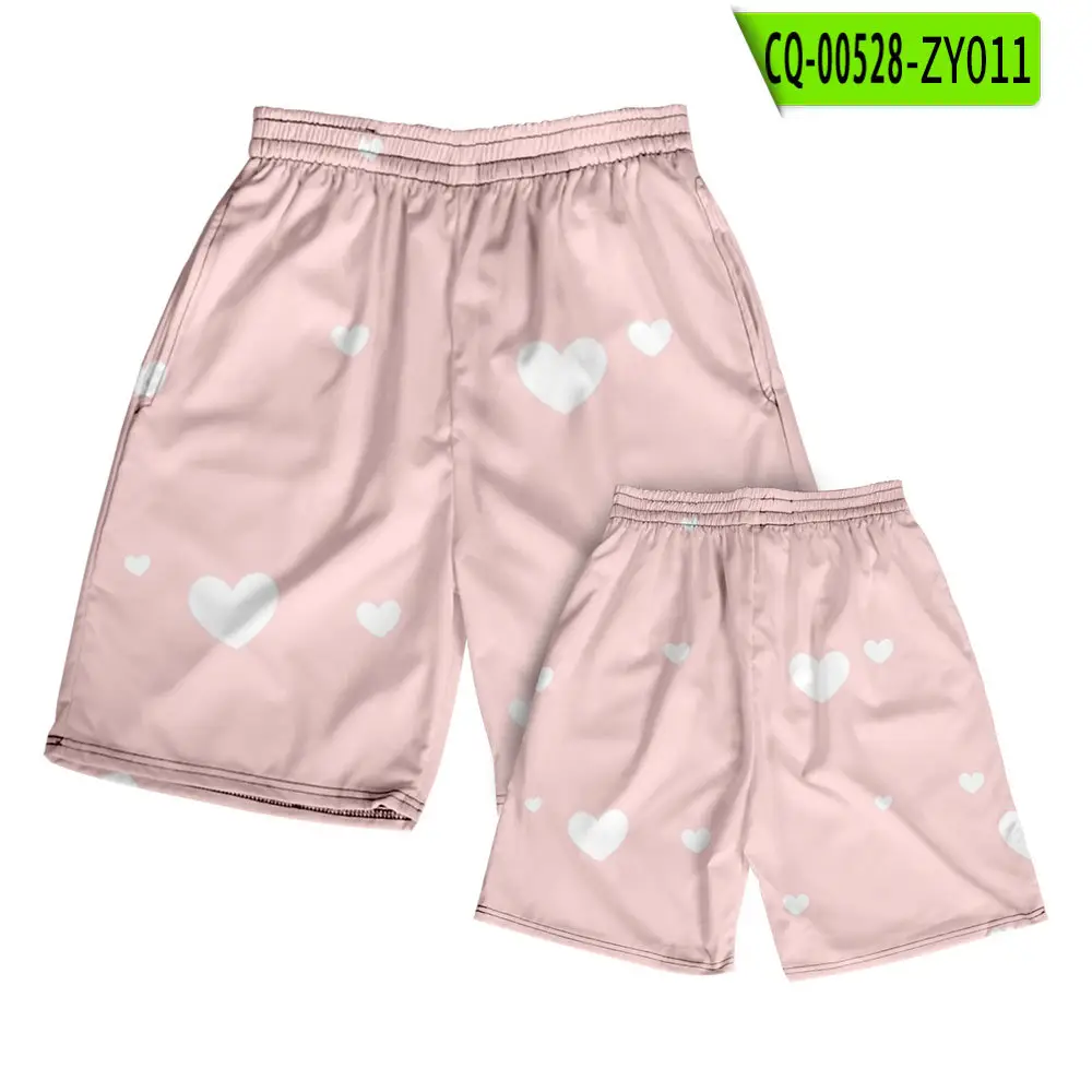 3D Love Printed Cross Border Shorts Set - Image 3