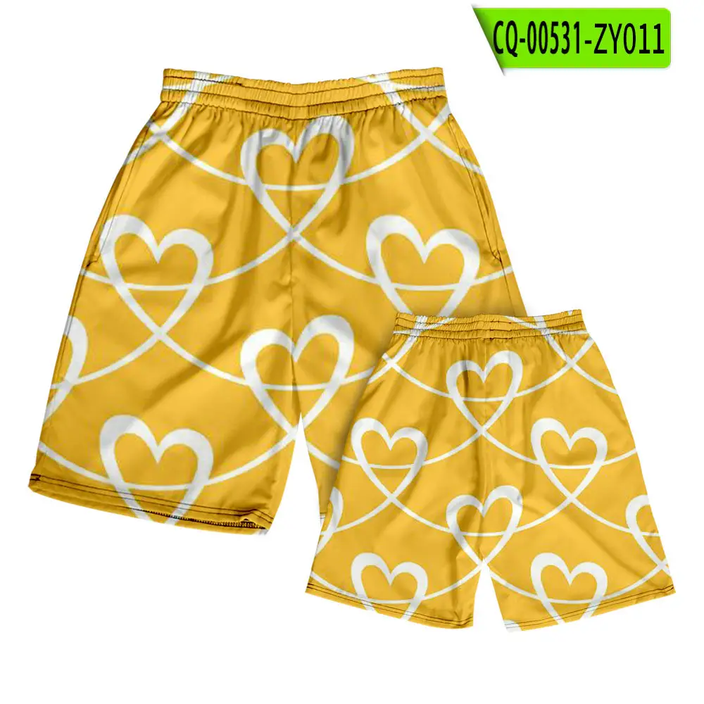 3D Love Printed Cross Border Shorts Set - Image 6