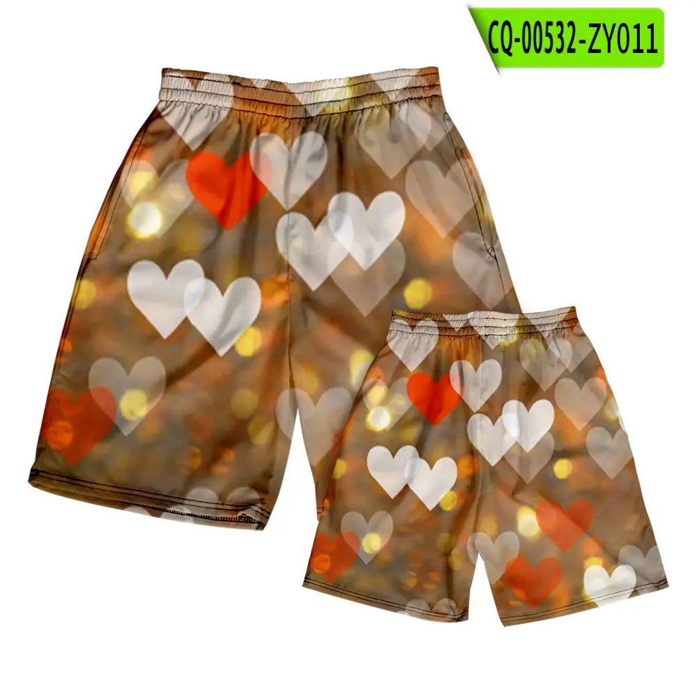 3D Love Printed Cross Border Shorts Set - Image 7