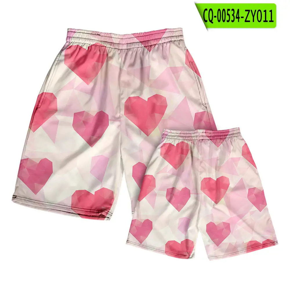 3D Love Printed Cross Border Shorts Set - Image 9