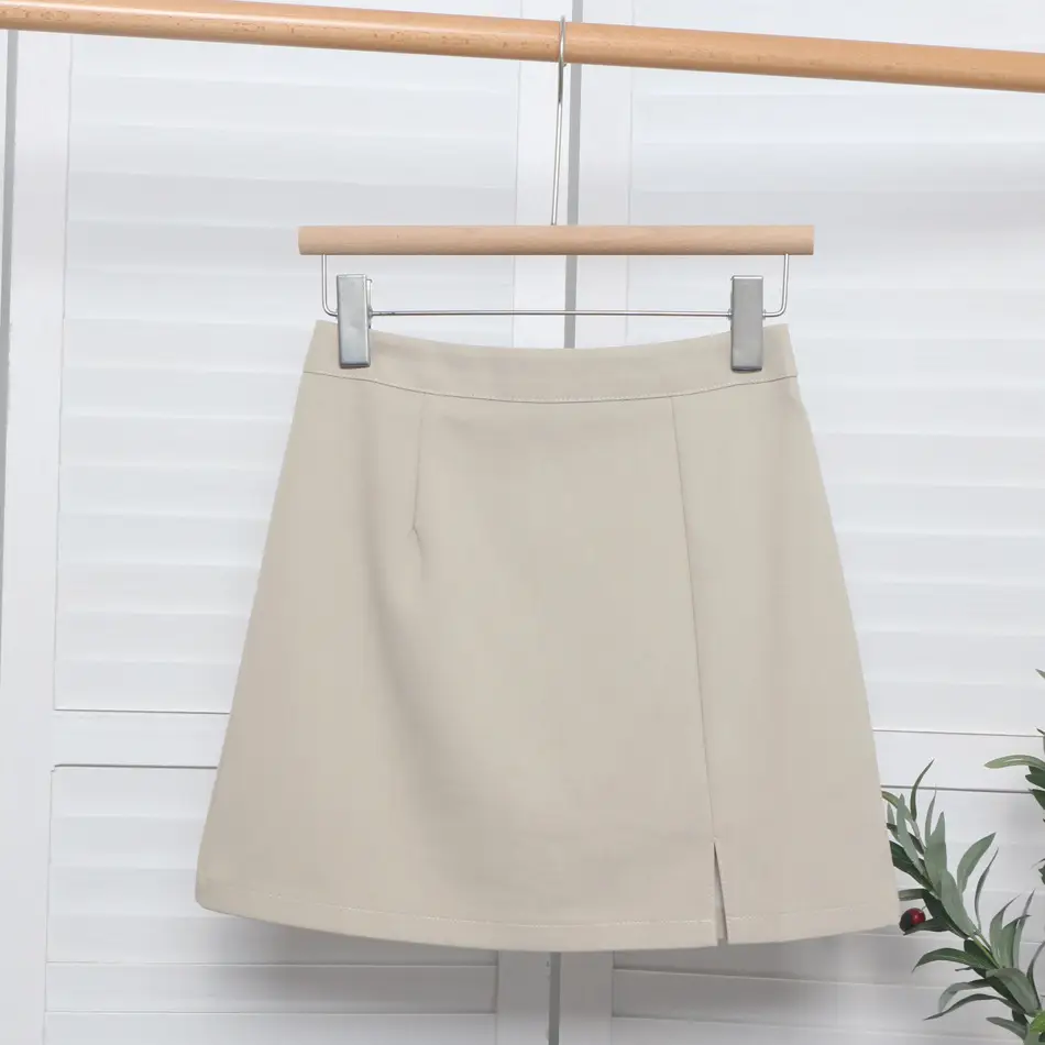 Women's 2023 A-Line Skirt Grey Slimming Fabric - Image 5