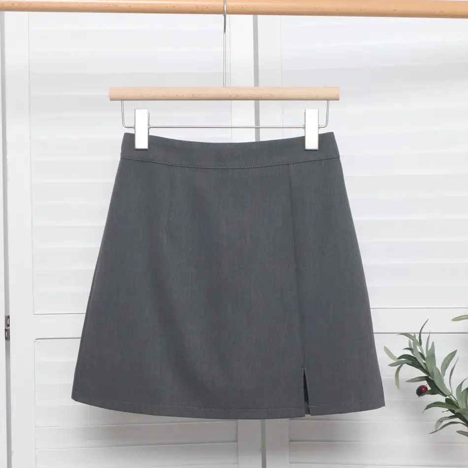 Women's 2023 A-Line Skirt Grey Slimming Fabric - Image 2