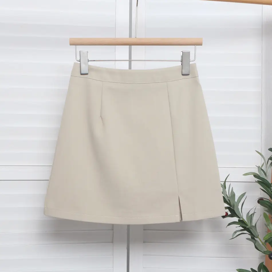 Women's 2023 A-Line Skirt Grey Slimming Fabric - Image 3