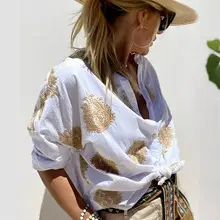 2023 Floral Print Short Sleeve T-Shirt Women — feature 7