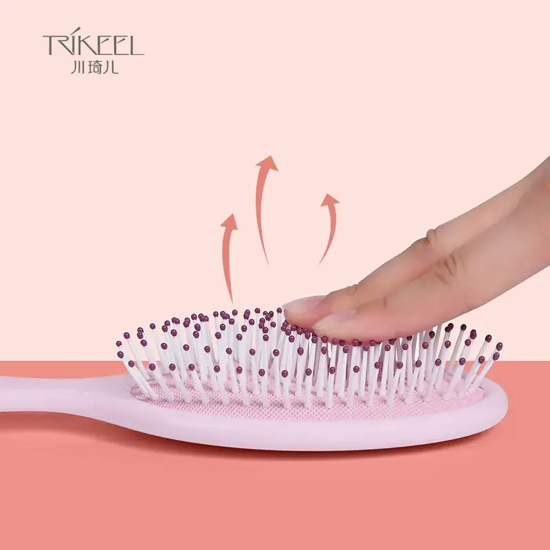 Women's Air Cushion Hair Brush Pink & Mint - Image 4