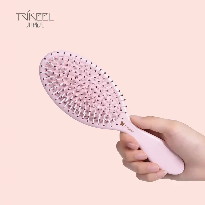 Women's Air Cushion Hair Brush Pink & Mint - Image 6