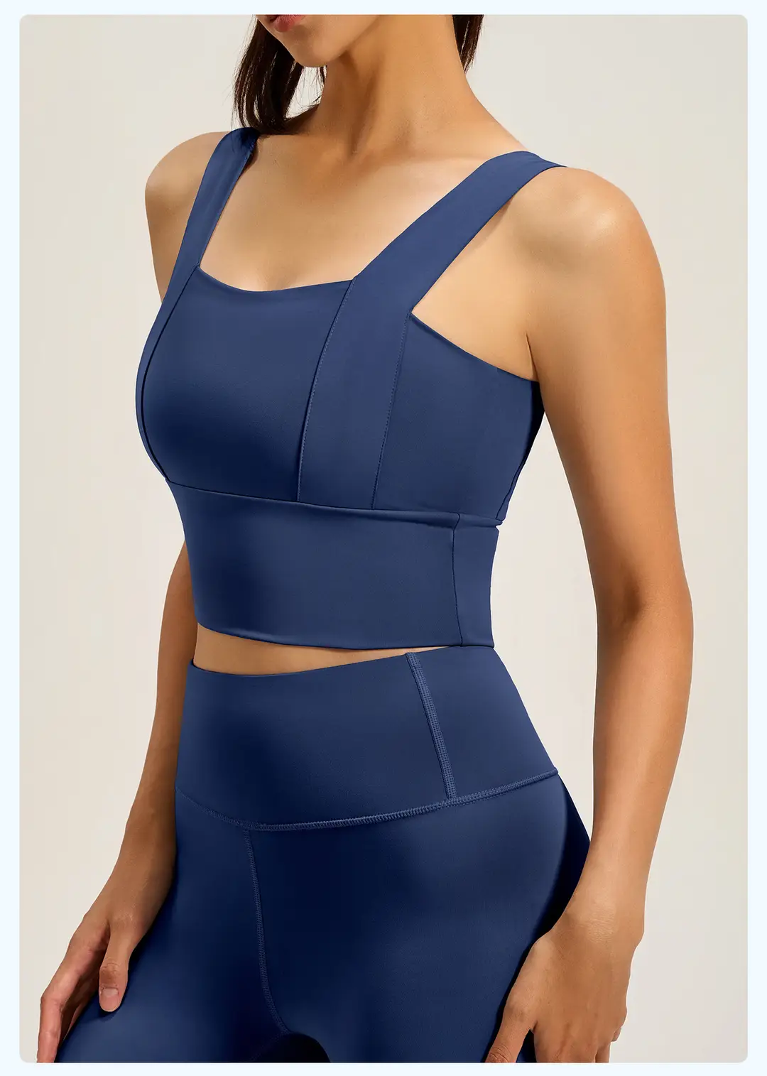 Cross-Border Popular Wide-Strap Sports Bra with Integrated Fixed Chest Pads, High-Intensity Yoga Vest, High-Elasticity Bra for Women — feature 24