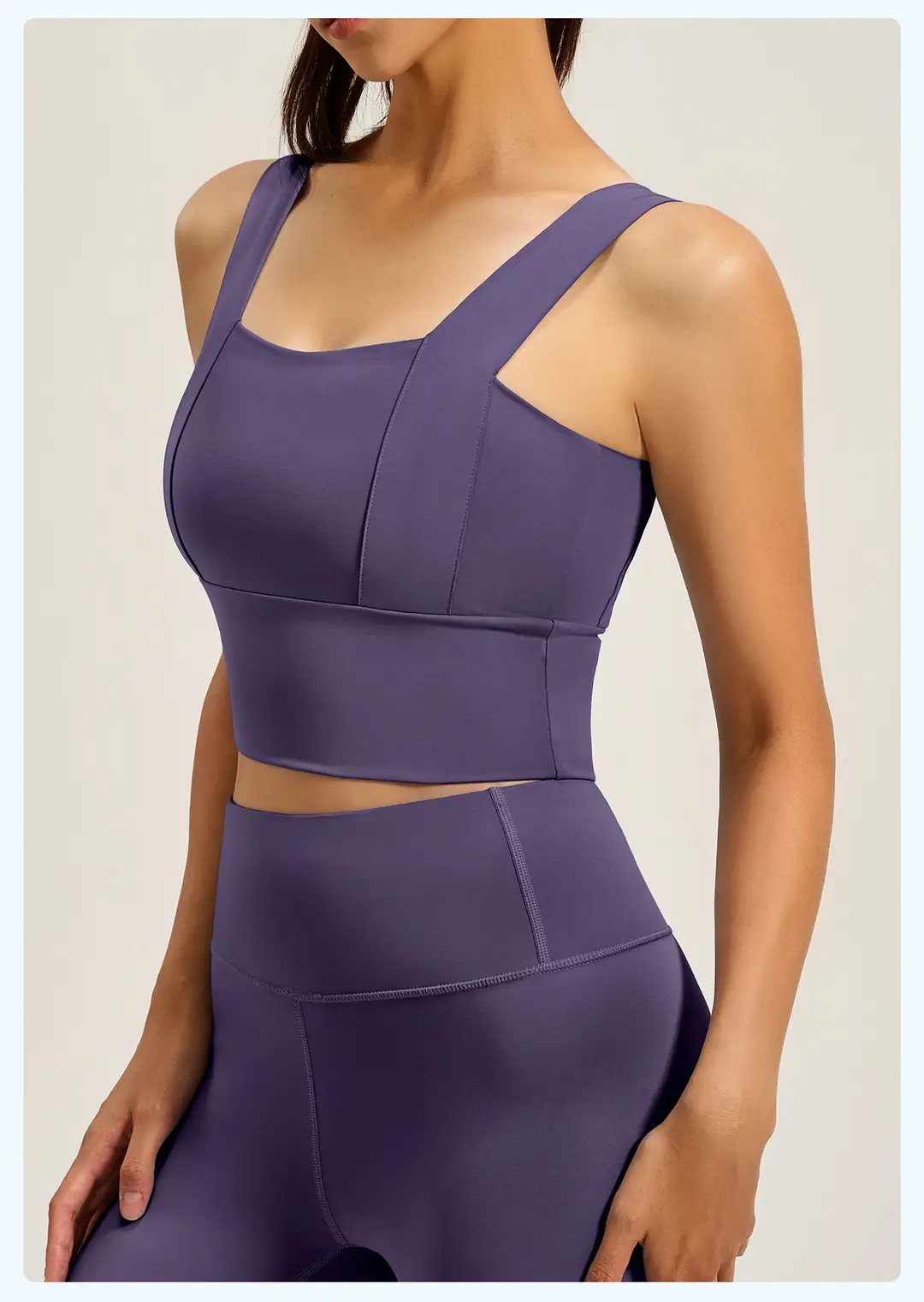 Cross-Border Popular Wide-Strap Sports Bra with Integrated Fixed Chest Pads, High-Intensity Yoga Vest, High-Elasticity Bra for Women — feature 27