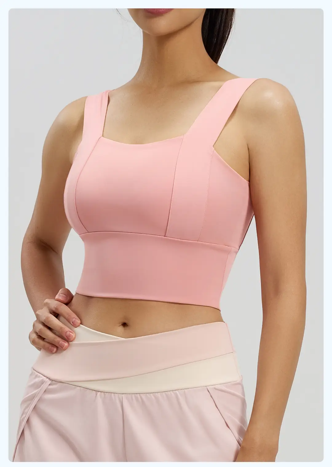 Cross-Border Popular Wide-Strap Sports Bra with Integrated Fixed Chest Pads, High-Intensity Yoga Vest, High-Elasticity Bra for Women — feature 31