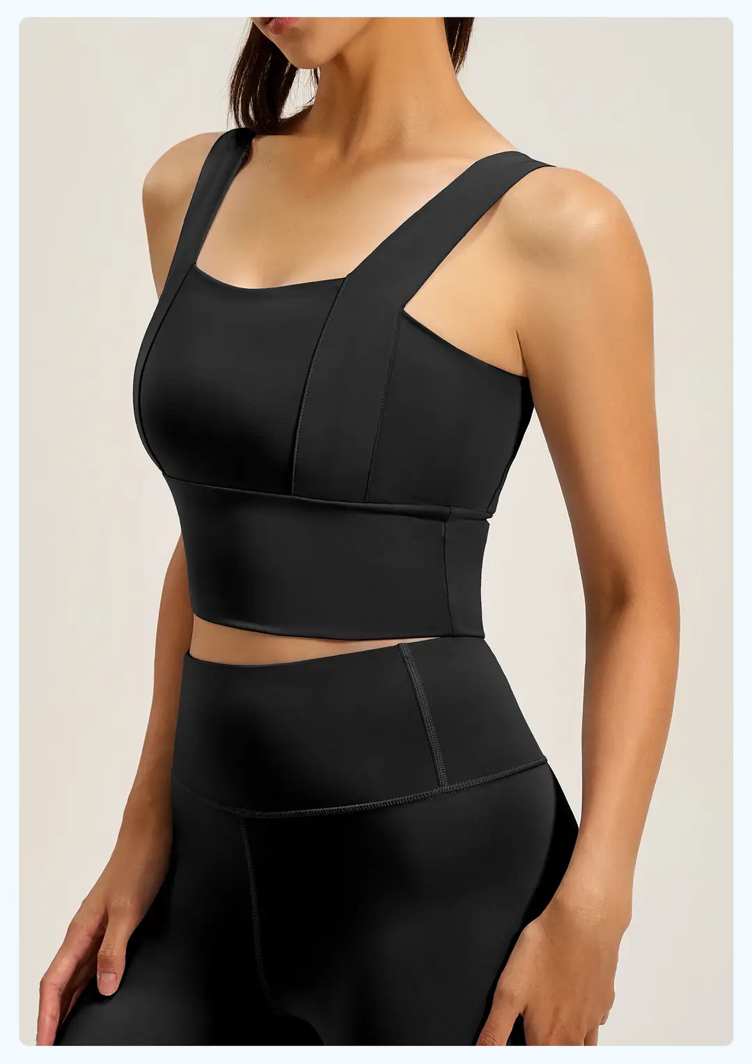 Cross-Border Popular Wide-Strap Sports Bra with Integrated Fixed Chest Pads, High-Intensity Yoga Vest, High-Elasticity Bra for Women — feature 32