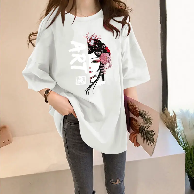 Women 2026 Summer T-Shirt Art Print Large — feature 7