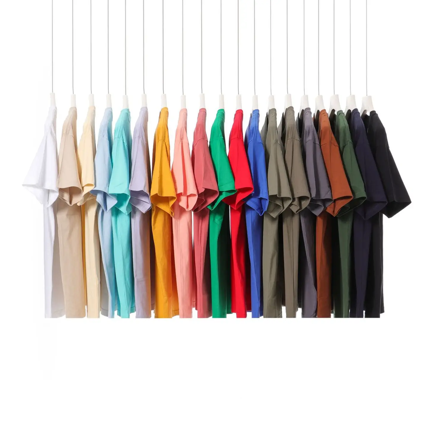 Men Women Cotton T-Shirt Green 230g - Image 23