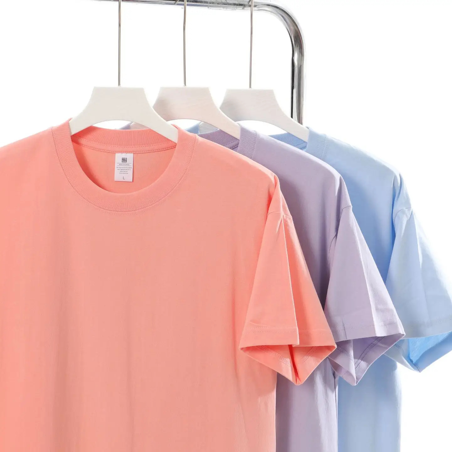 Men Women Cotton T-Shirt Green 230g - Image 25