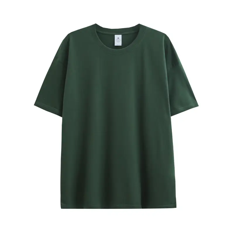 Men Women Cotton T-Shirt Green 230g - Image 18