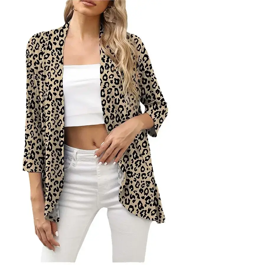 2022 Printed Knitted Cardigan Top Black Floral - Image 13