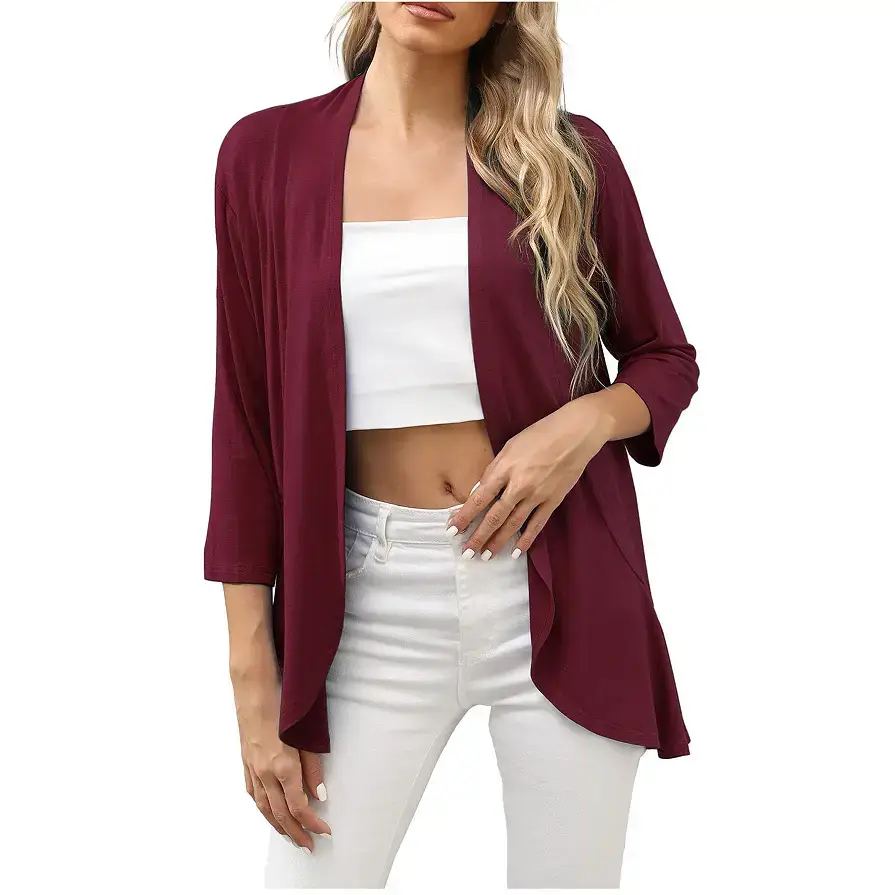 2022 Printed Knitted Cardigan Top Black Floral - Image 9