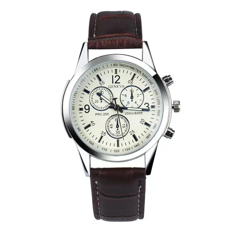 Men's 3PCs Blue Light Glass Wristwatch with Bracelet Set - Image 8