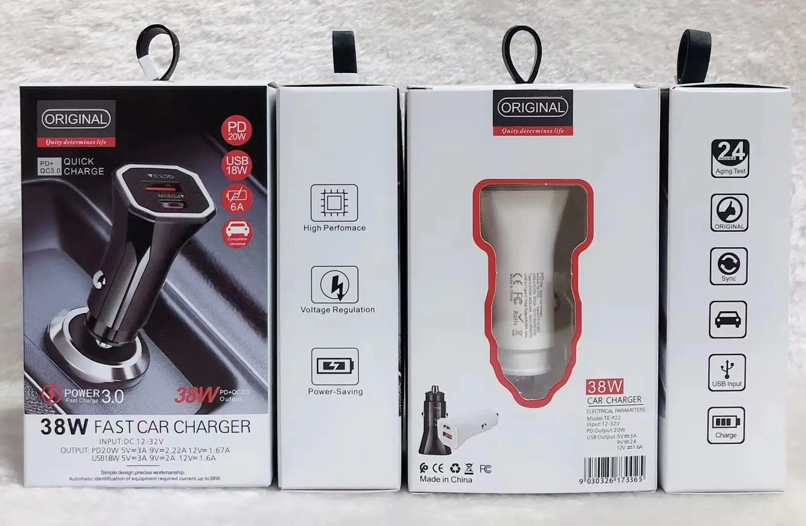 38W QC3.0 + PD Car Charger Type-C Fast Charging - Image 3