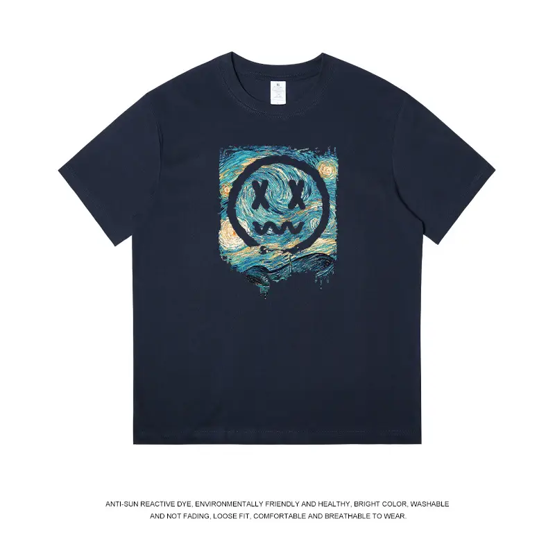 Van Gogh graffiti-navy blue