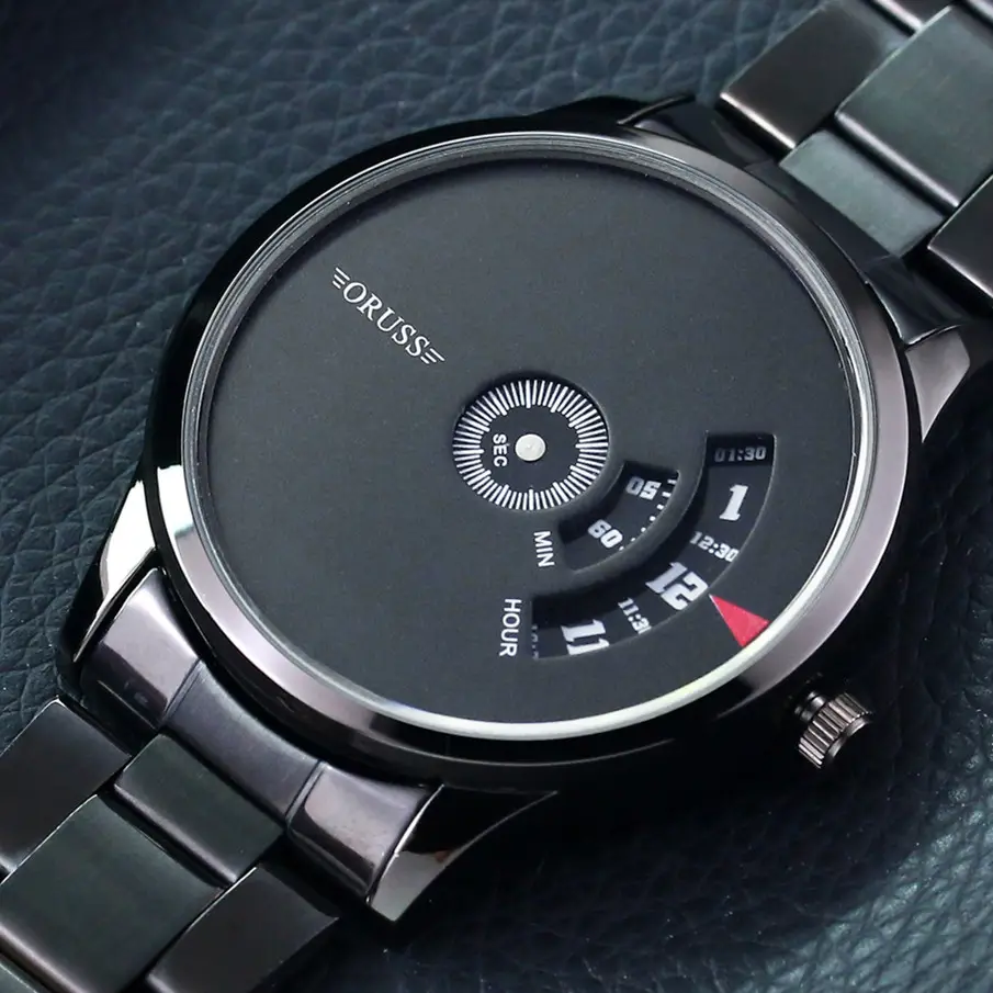 [A generation of hair] full-automatic movement watch men's mesh belt genuine waterproof brand steel watch black Technology Watch