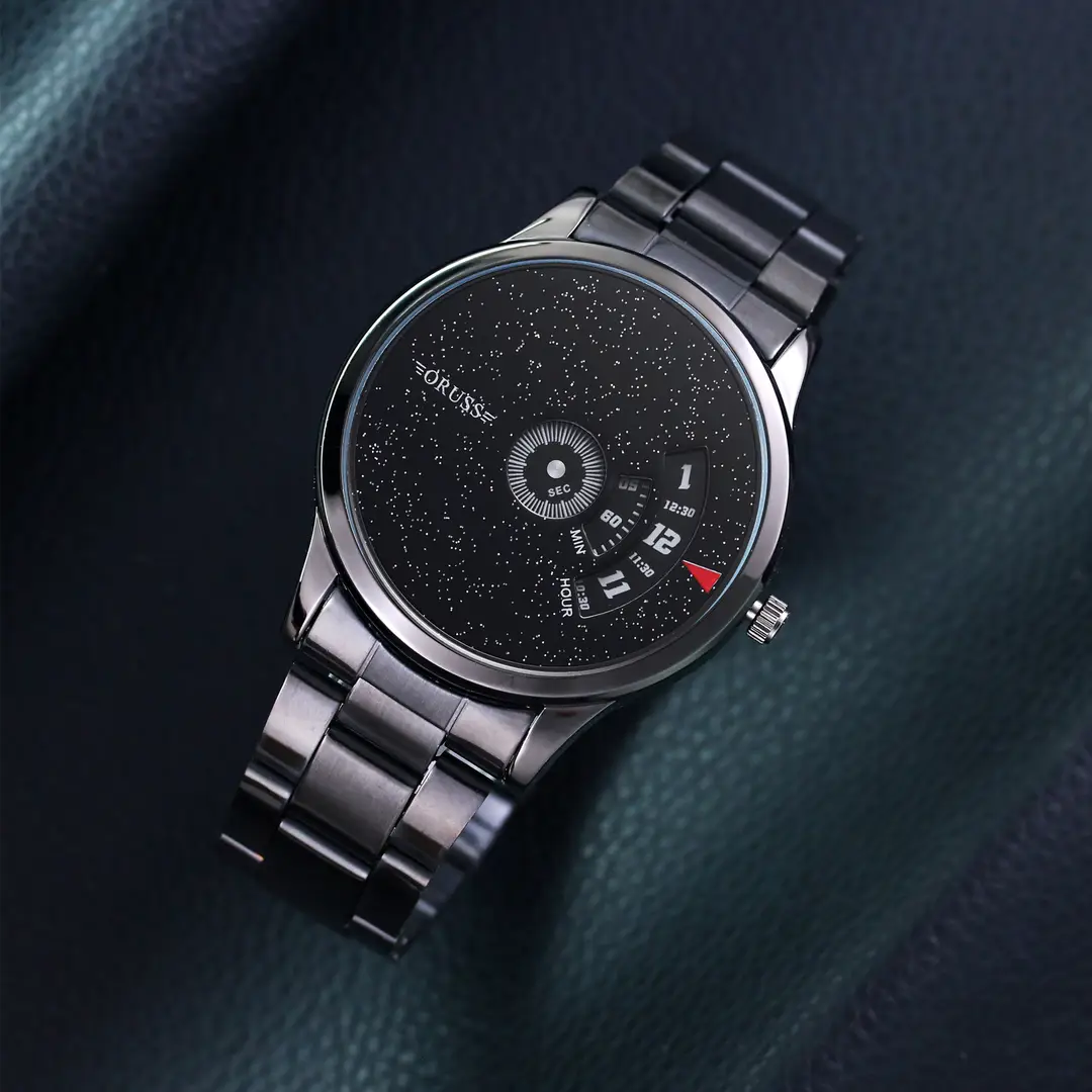 [A generation of hair] full-automatic movement watch men's mesh belt genuine waterproof brand steel watch black Technology Watch