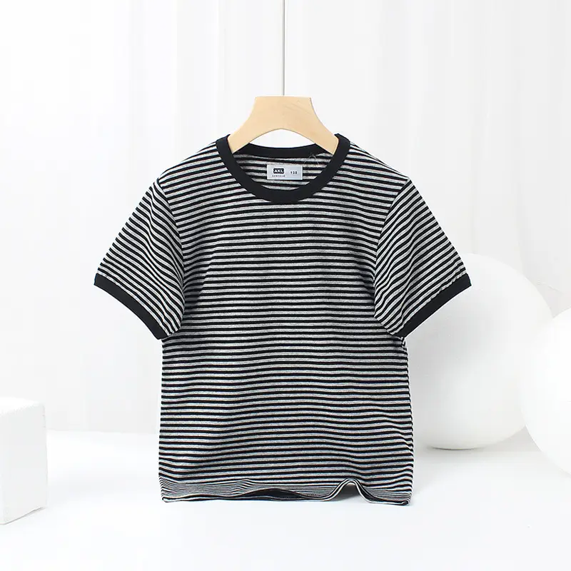 Children's Striped Short Sleeve T-Shirt Boys - Image 13