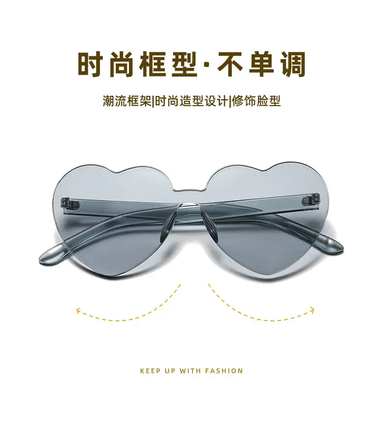 Purple Heart-Shaped Sunglasses for Street Photography & Marine Use — feature 2
