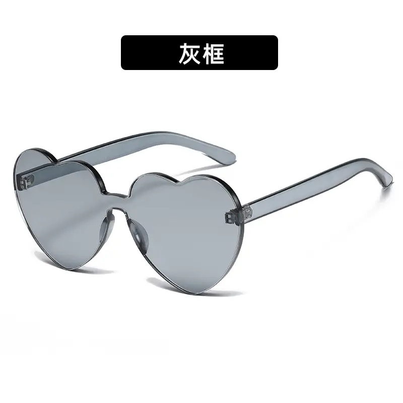 Purple Heart-Shaped Sunglasses for Street Photography & Marine Use