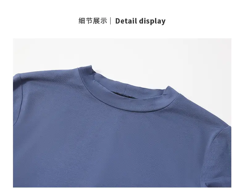 Women Black Long Sleeve Half-High Collar T-Shirt — feature 23