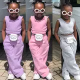 Kids Navy Blue T-Shirt Leggings Set 2Pcs Middle Large — feature 16