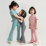 Kids Navy Blue T-Shirt Leggings Set 2Pcs Middle Large — feature 31