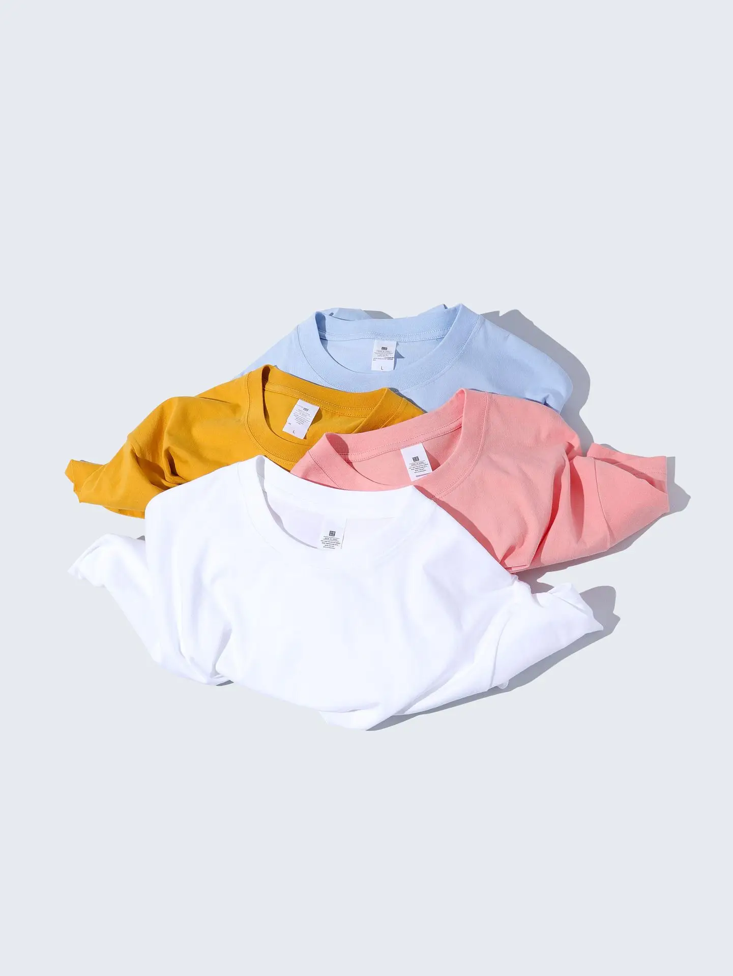 Men Loose Fit Yellow Cotton T-Shirt 230g