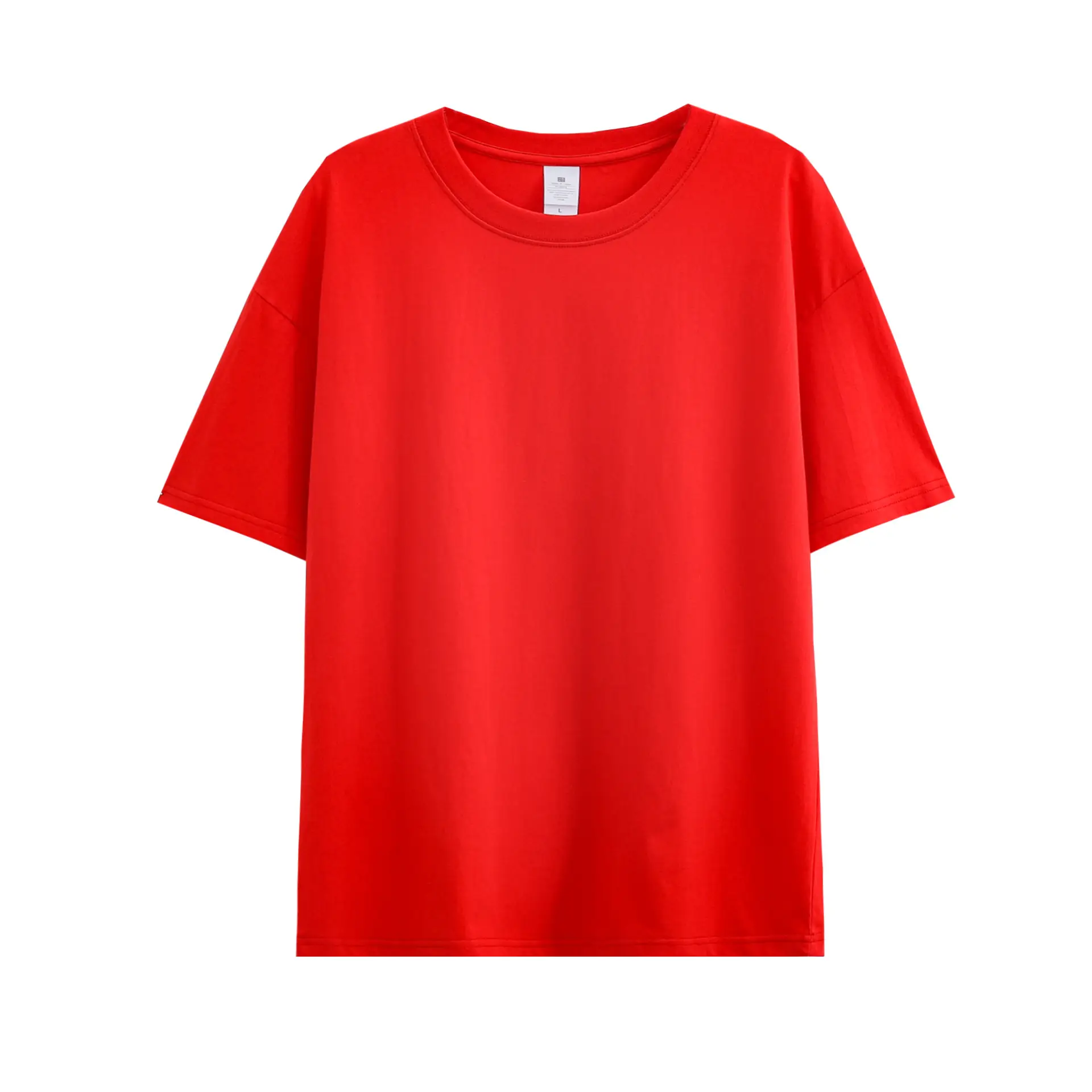 Men Loose Fit Yellow Cotton T-Shirt 230g