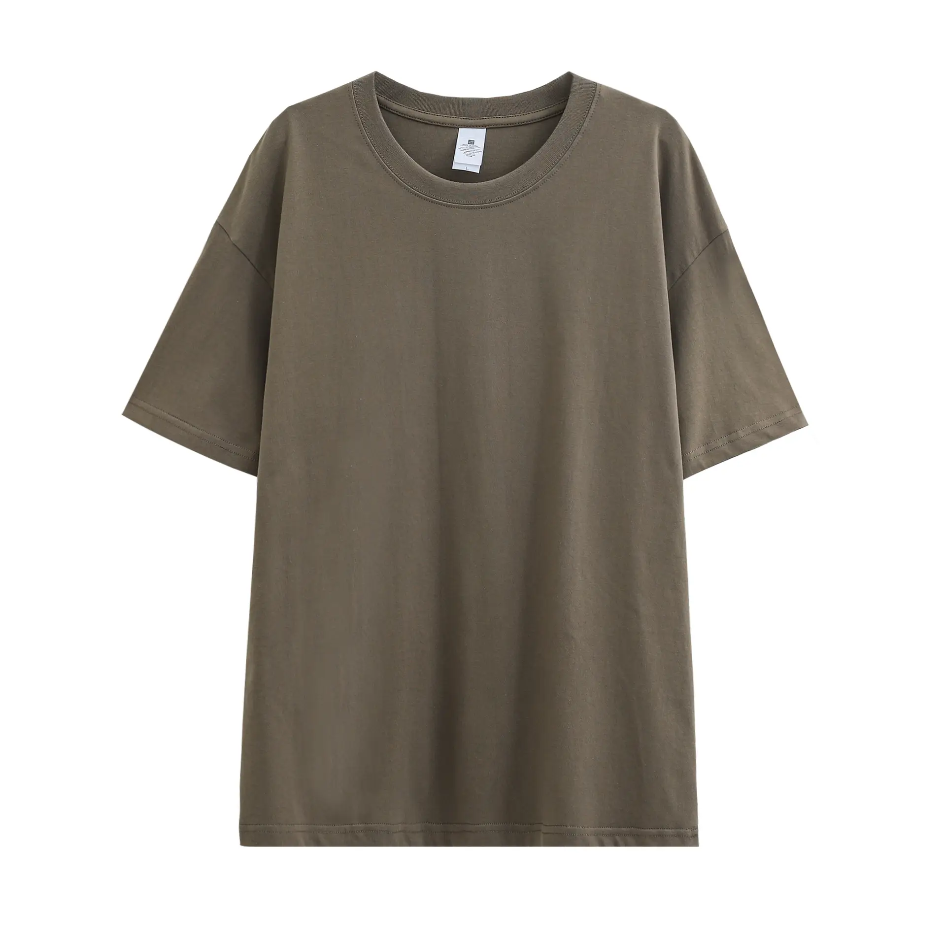 Men Loose Fit Yellow Cotton T-Shirt 230g
