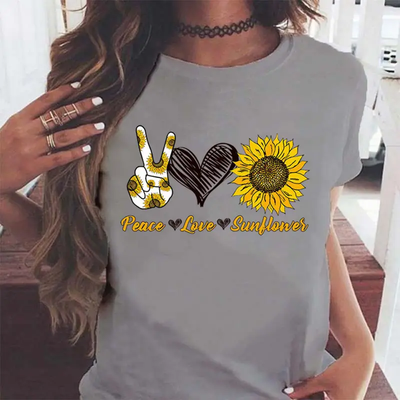 2025 Sunflower Peace Love Wear T-Shirt - Image 2