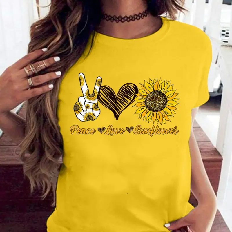 2025 Sunflower Peace Love Wear T-Shirt - Image 4