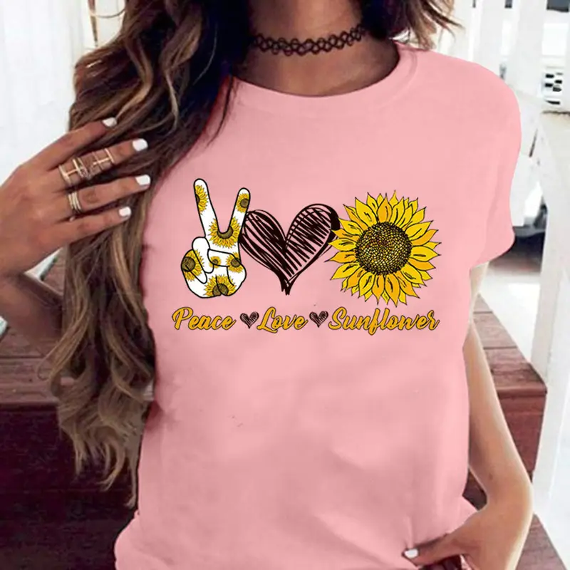 2025 Sunflower Peace Love Wear T-Shirt - Image 5