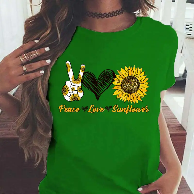 2025 Sunflower Peace Love Wear T-Shirt - Image 7