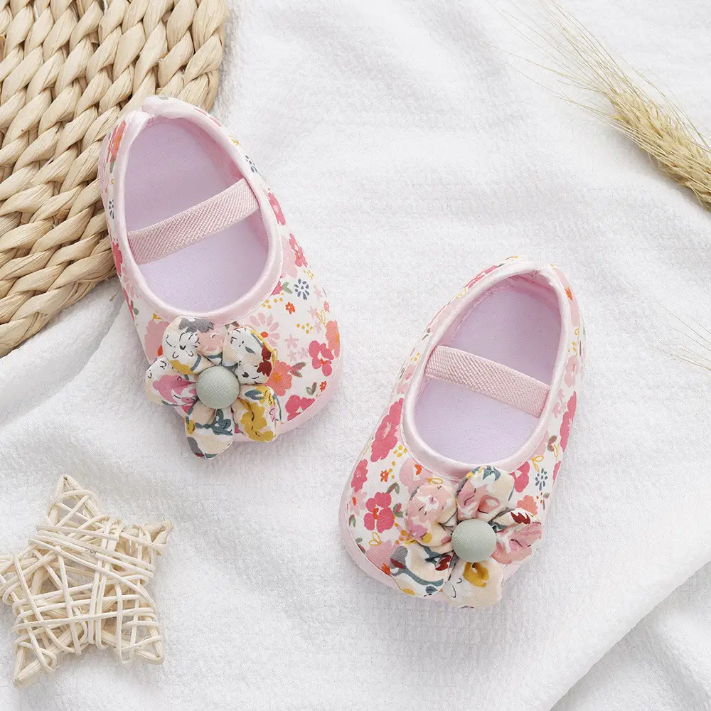 Newborn Baby Shoes 0-1 Year Old Floral Embroidered
