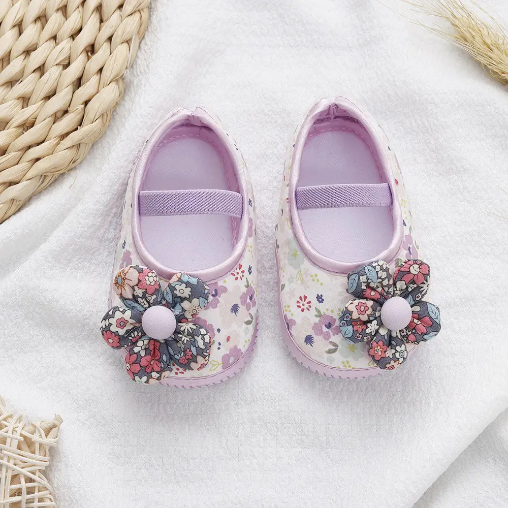 Newborn Baby Shoes 0-1 Year Old Floral Embroidered