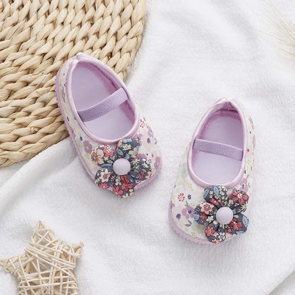 Newborn Baby Shoes 0-1 Year Old Floral Embroidered