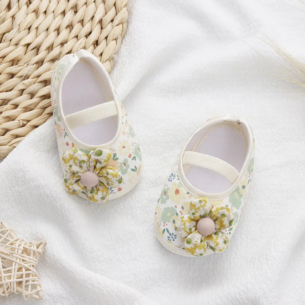 Newborn Baby Shoes 0-1 Year Old Floral Embroidered
